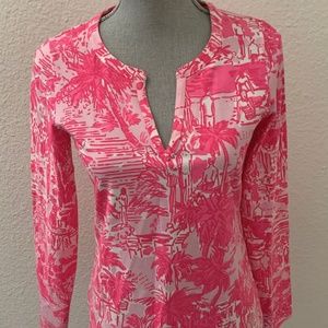 Lilly Pulitzer KAYLEIGH Rule Breakers Paradise Pink Toile Top Small HTF NEW NWOT